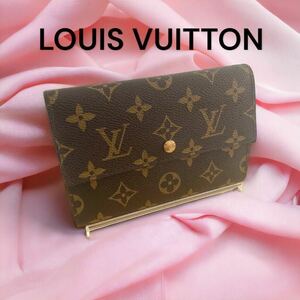 【1円スタート】LOUIS VUITTON ルイヴィトン モノグラム 折り財布　エテュイパピエ　ポルトモネ トレゾール