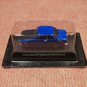 PR91W Konami 1/64 out of print name wheelchair . Bellett 1600GTR 1969 blue series ISUZU BELLETT 1600GTR blue KONAMI high speed have lead old car association highway racer 