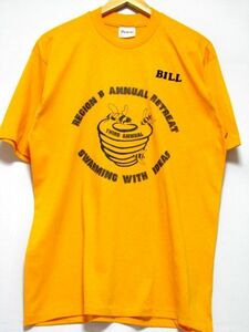 @美品 80年代 蜜蜂 Honey bee ステッドマン STEDMAN アメリカ製 Tシャツt385 大きいサイズ アメリカ古着 XL