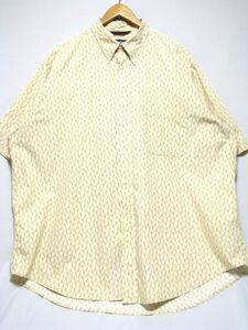 ＠美品 ノーティカ NAUTICA ボタンダウン総柄 半袖シャツst345 XXL アメリカ古着 ビビビックサイズ 葉山ヨットハーバー 真鶴 逗子