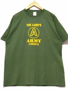 ＠美品 ジャージーズ JERZEES Ｔシャツt737 アメリカ古着 XL ビックサイズ THE LORD'S ARMY ⅡTMOTHY 2：3 ゲーム