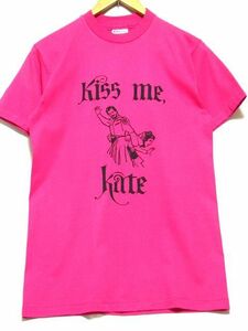 ＠美品 へインズ Hanes キスミー パロディーTシャツt567 M アメリカ古着 フィフティーフィフティー