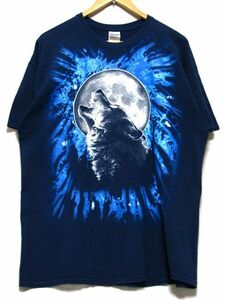 ＠美品 ギルダン GILDAN Ｔシャツt811 XL アメリカ古着 ビックサイズ アニマル Lone Wolf ローンウルフ