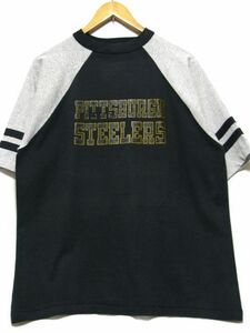 ＠美品 アメリカ製 vintage ビンテージ LOGO7 ロゴセブン NFL Pittsburgh Steelers ピッツバーグ・スティーラーズ Tシャツt5 アメリカ古着