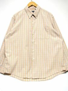 ＠美品 バンヒューゼン VAN HEUSEN ボタンダウン 長袖シャツSL114 XL アメリカ古着 大きいサイズ