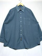 @美品 TOMMY HILFIGER トミーヒルフィガー ストライプ長袖シャツRB397 XL 大きいサイズ アメリカ古着_画像1