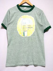 ＠80's 霜降り リンガー Ｔシャツt620 L アメリカ古着 ビンテージ vintage