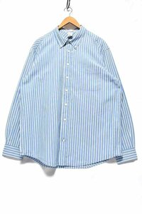 @美品 オールドネイビー OLD NAVY ボタンダウン 長袖ストライプシャツSL443 アメリカ古着 大きいサイズ XL