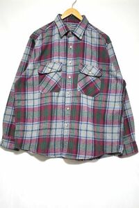 ＠美品 アメリカ製 ノースイースト Northeast Outfitters 長袖ヘビーフランネルシャツHF287 XL ビックサイズ アメリカ古着