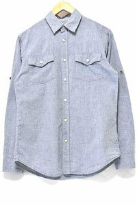 ＠美品 モッシモ MOSSIMO 長袖シャツw515 S アメリカ古着 シャンブレー