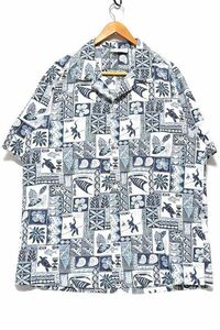 ＠美品 アイスランド アロハ ウエア Island Aloha Wear 半袖ハワイアンシャツ h265 XL アメリカ古着