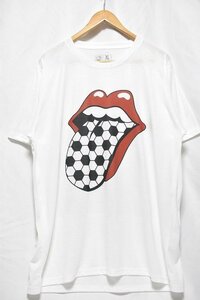 ＠美品 21 ローリングストーンズのパクリプリント Tシャツtt294 US古着 XL プリント ホワイト 白