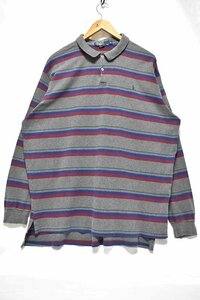 @美品 ラルフローレン RALPH LAUREN 長袖ポロシャツRB618 XXL ビックサイズ アメリカ古着