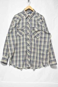 @美品 80年代 Wrangler ラングラー 長袖ウエスタンシャツw514 xl アメリカ古着 大きいサイズ ローハイド