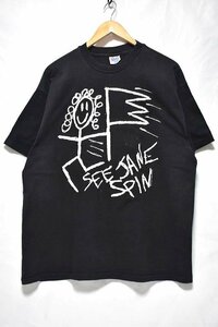 ＠美品 SEE JANE SPIN ジェーン スピン Tシャツtt224 XL 黒 ブラック