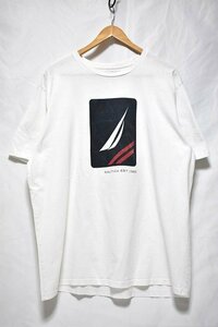 ＠美品 NAUTICA ノーティカ Ｔシャツtt220 XL ビックサイズ ホワイト 白