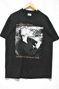 @美品 George Glenn Jones ジョージ・ジョーンズ Tシャツ tt27 アメリカ古着 L ブラック ウエスタン カントリー
