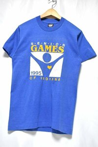 @美品 90's 両面プリント SCREEN STARS スクリーンスターズ Ｔシャツtt334 M アメリカ古着 ブルー