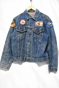 ＠米国製 パッチ付き リーバイス Levi's70505 トラッカージャケットj193 インディゴ スモールe 70年代 アメリカ古着