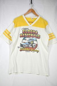 ＠美品 ビンテージ 染み込みプリント バギーTシャツt954 アメリカ古着 L オールド 80's