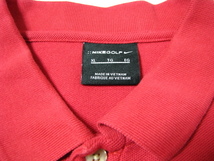 ＠美品 ナイキ NIKE 半袖ポロシャツP86 アメリカ古着 XL 大きいサイズ レッド 赤_画像3