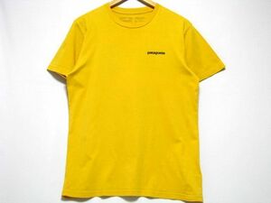 ＠ほぼ未使用 美品 マスタードカラー Patagonia パタゴニア Tシャツ Sサイズ シンプル アウトドア 直営店 小さいサイズ