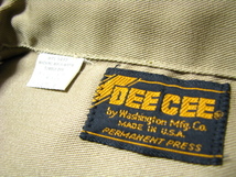 ＠デッド アメリカ製 ディーシー DEE CEE パッチ付き長袖ワークシャツwr323 M アメリカ古着 70年代_画像6