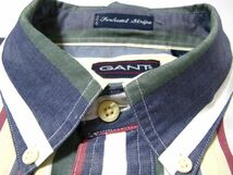 ＠美品 ガント GANT マルチストライプ ボタンダウン半袖シャツ st322 l アメリカ古着 大きいサイズ_画像3