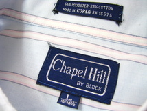 ＠美品 チャペルヒル Chapel Hill ボタンダウン半袖ストライプシャツ st327 アメリカ古着 L アイビー_画像4