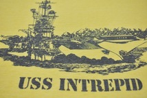 ＠美品 80's 染み込みプリント USS Intrepid CV CVA CVS-11 空母イントレピッド Ｔシャツt964 L 80年代 ビンテージ 米軍 空母 沈黙の戦艦_画像8