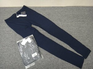 GK056-8)glaz/glaz/ gauze leggings /NVY/ navy / cotton 100%/ free size / made in Japan /2 point set /