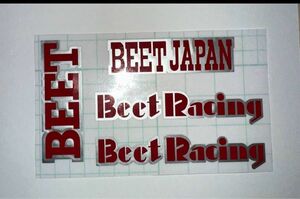 BEET仕様ステッカー　シルバー×レッド