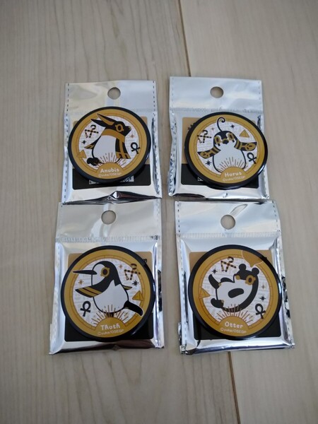 とーとつにエジプト神 缶バッジ アヌビス トト ホルス オッター