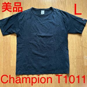 美品 Champion チャンピオン T1011 Tシャツ MADE in USA サイズL チャコールグレー 