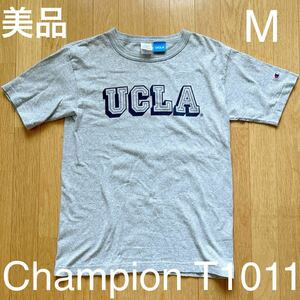 美品 レア Champion T1011 チャンピオン UCLA カレッジプリント 霜降りグレー サイズM MADE in USA