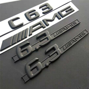 ベンツ C63 AMG6.3 エンブレム Bk　4点セット　