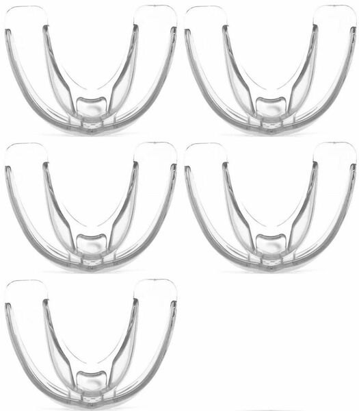 【5個】マウスピース マウスガード ケース無し 歯を真っ直ぐに歯科矯正、睡眠時の歯軋り防止【サイズ】幅45×奥行60mm【色】透明