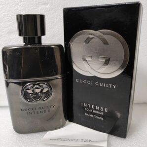 【中古品】【残量52％程度、化粧箱折り畳み済み】GUCCI（グッチ）GUILTY（ギルティ）インテンス オードトワレ 50mL