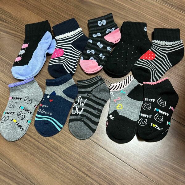 新品！キッズ子ども女の子靴下10足セットまとめ売り15〜21センチ