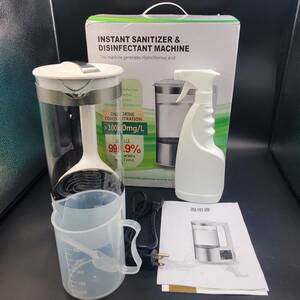 #7240A 次亜塩素酸 生成器 動作未確認 ジャンク INSTANT SANITIZER&DISINFECTANT MACHINE 消毒液メーカー 滅菌水発生器 付属品 説明書付き