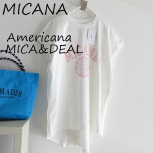 送料込 匿名配送 新品 MICA&DEAL　Americana　アメリカーナ　マイカアンドディール　コラボ　Tシャツ 　着丈長め　ドルマン　人気