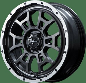 NITRO POWER H6 SLUG 17x6.5J 4/100 +45 SGG セミグロスガンメタ/フランジDC/リムヴァレーポリッシュ