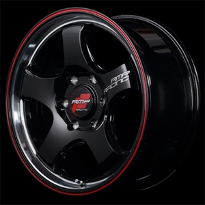 RMP RACING R05HC 18x8.0J 6/139.7 +38 BRVP ブラックリムヴァーティカルポリッシュ/レッドライン