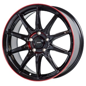 G-SPEED P-05R 17インチ 17x7.0J 5/114.3 +38 BK/RED ブラック&レッドクリア