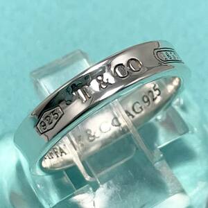 こまめ様用 美品 12号 ティファニー ナロー 1837 シルバー リング Tiffany&Co./24-410