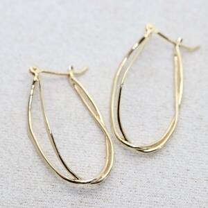  Agete hoop earrings K10 agete /24-799S