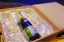 矢沢永吉、40周年記念シャンパン、木箱入り、グラス2個、未使用_画像3