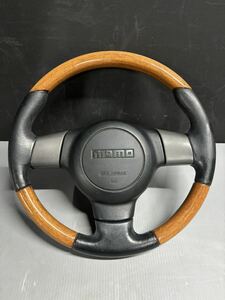 ダイハツ　タント　L375S　L175S　純正オプション　レザー　木目　ステアリング　ハンドル　モモ　モモステ　MOMO　DAIHATSU