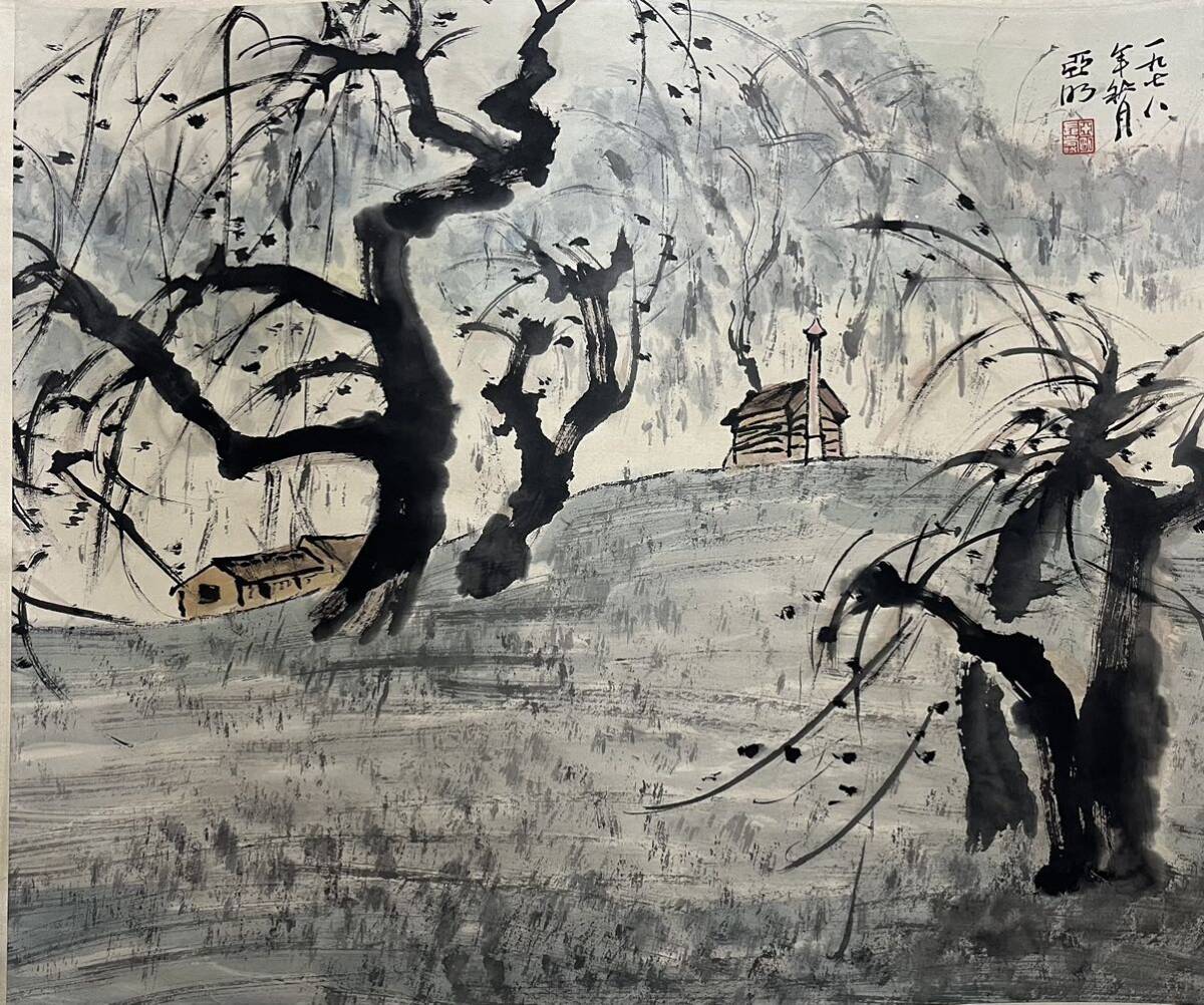 掛軸 中国画 中国 掛け軸 山水図 山水画 詳細不明 中国古美術 掛軸 中国画 中国 掛け軸 山水図 山水画 詳細不明 中国古美術