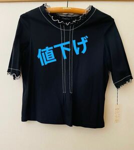 【 格安 】★ 新品 未使用品 ★ 半袖 ブラック（黒）カットソー Tシャツ 日本製（株）ミュール　